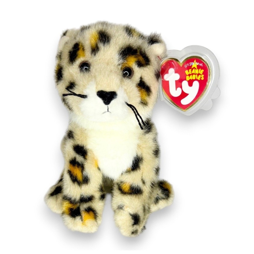 Spotter the Leopard | Spotted Safari Cat | Mint Heart Tag TY Beanie Baby